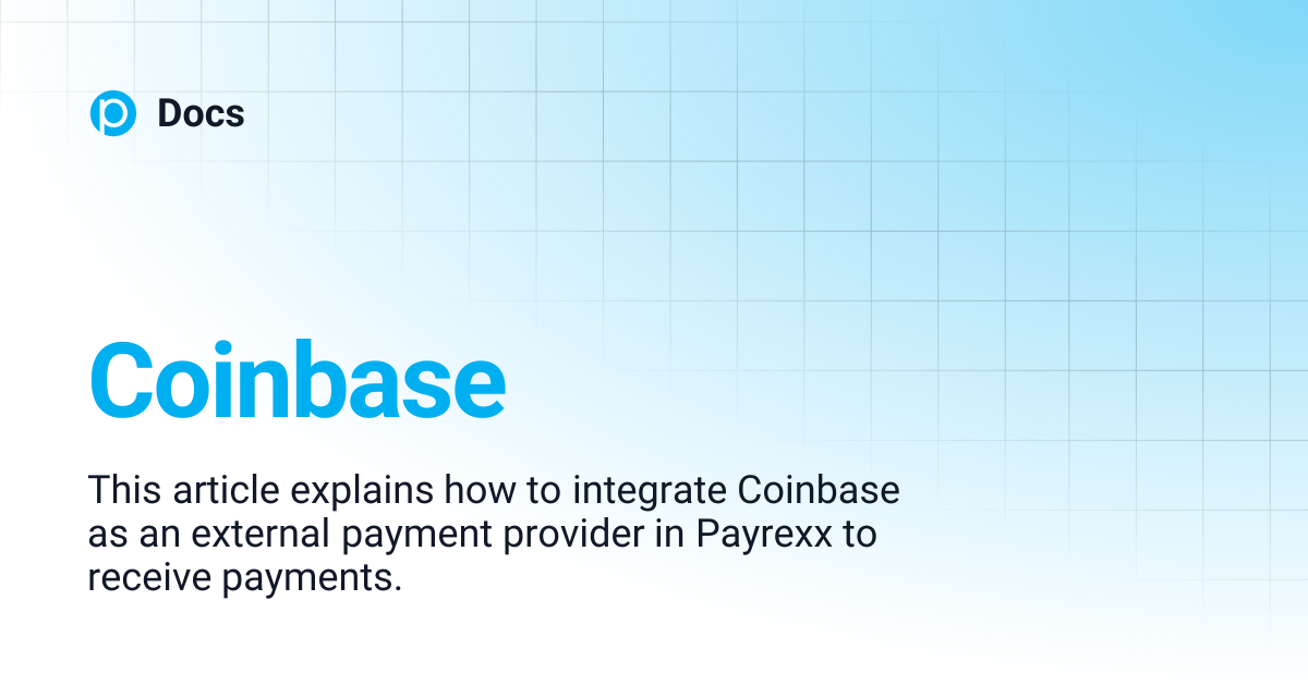 Coinbase | ENGLISH | Docs