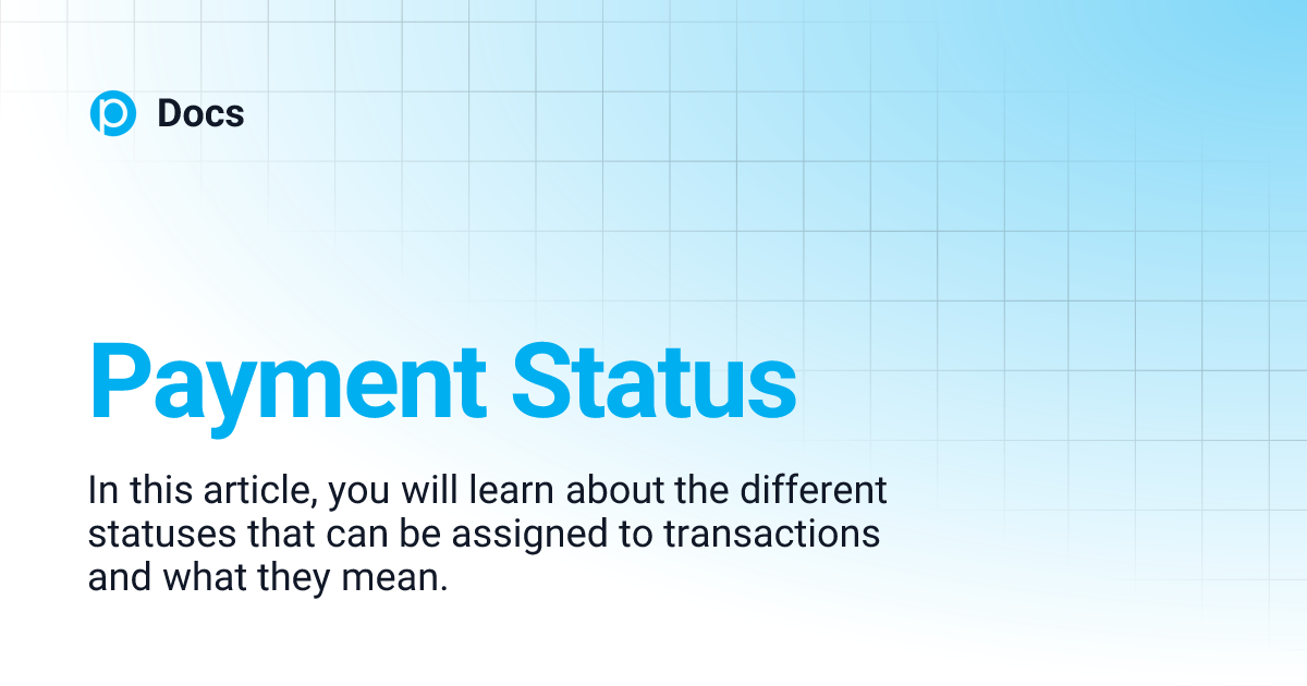 Payment Status | Docs