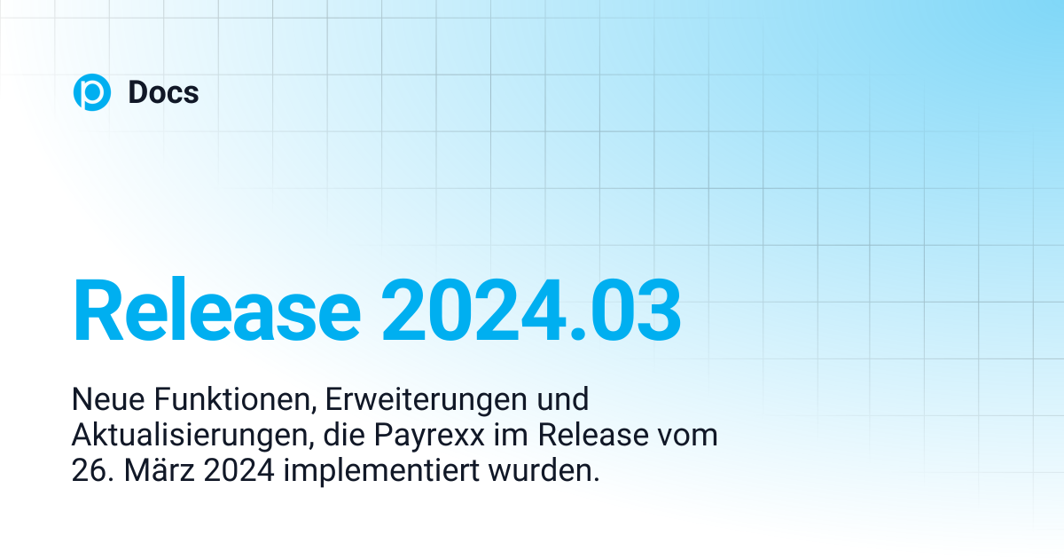 Release 2024.03 | Docs
