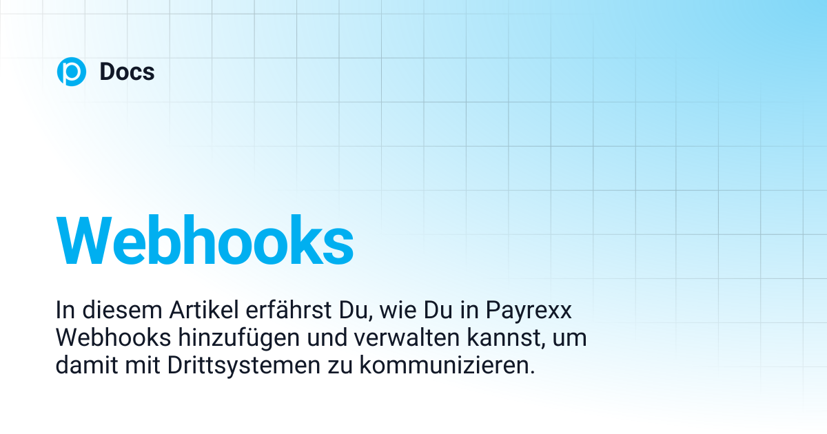 Webhooks | Docs