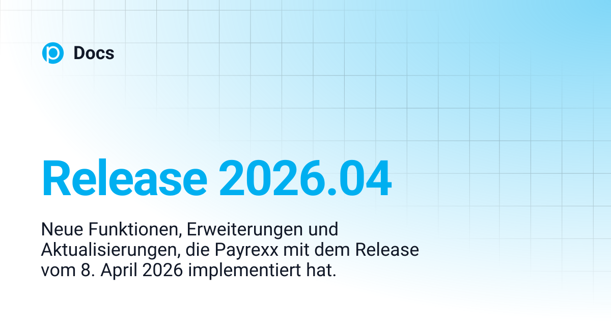 Release 2026.04 | Docs