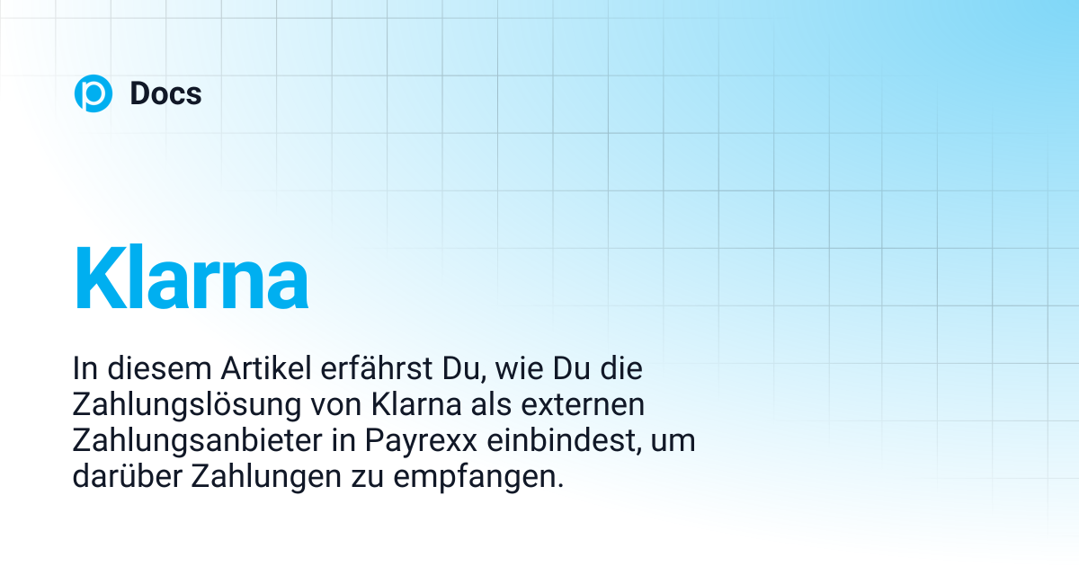 Klarna | Docs