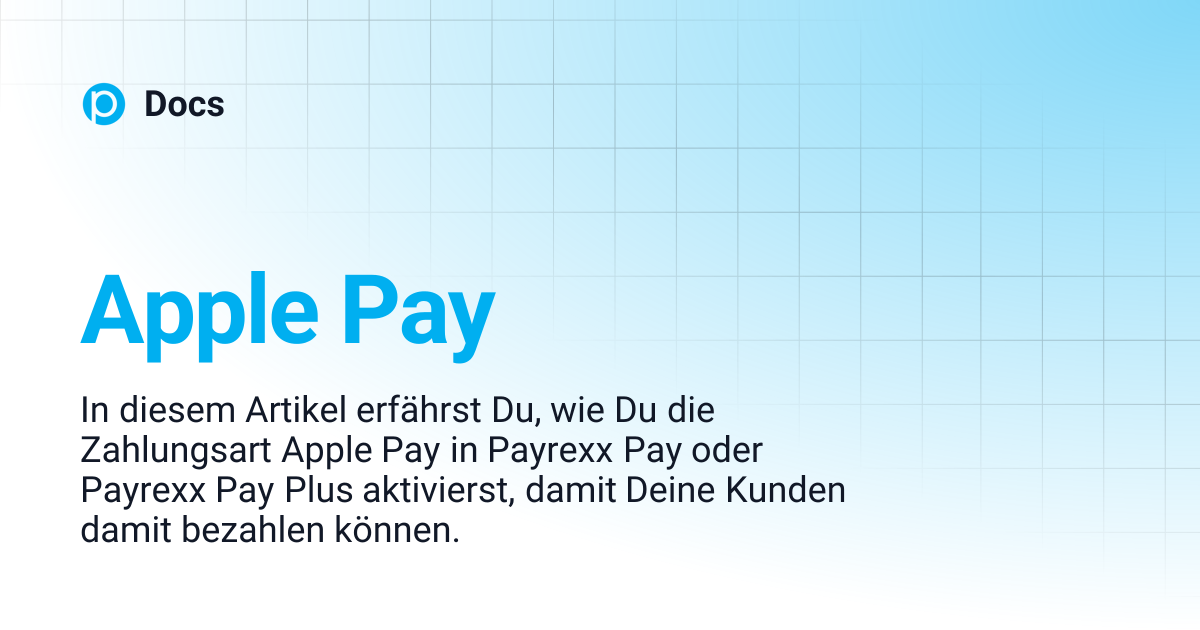 Apple Pay | Docs