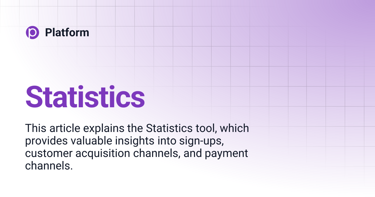Statistics | Platform