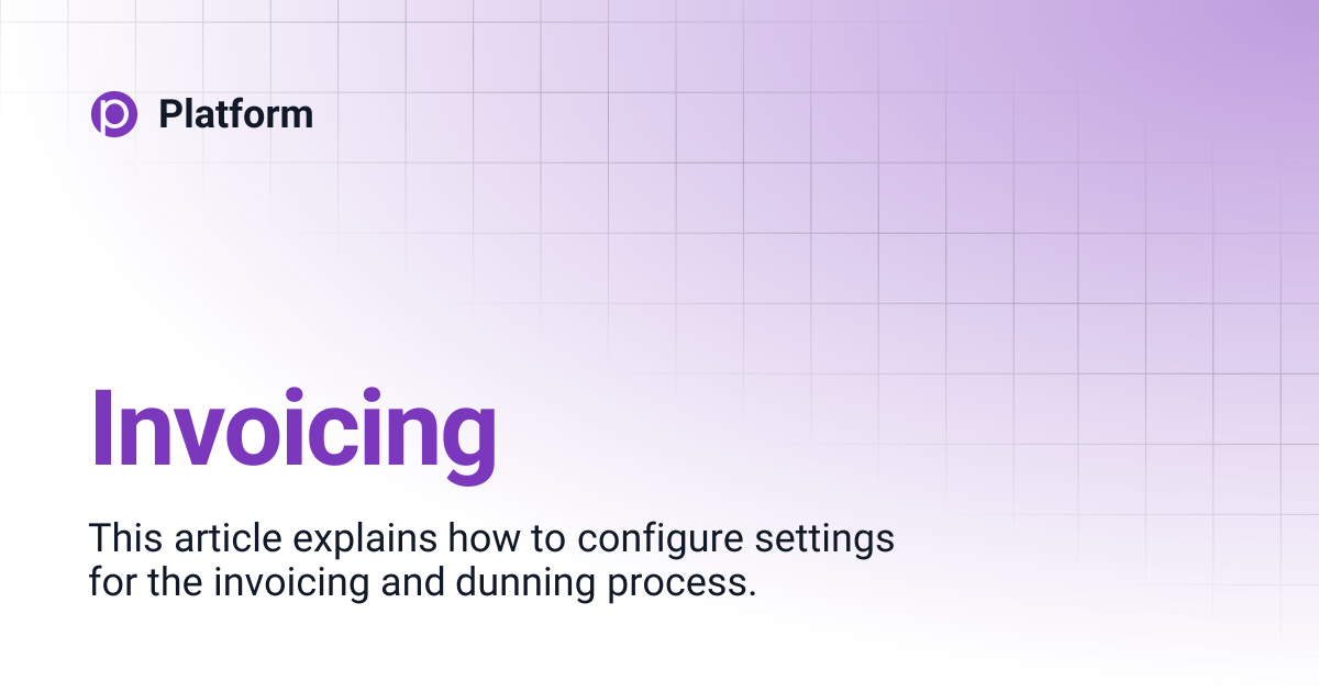 Invoicing | ENGLISH | Platform